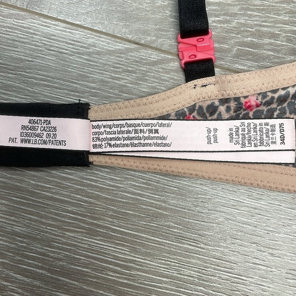 Victoria’s Secret Push-Up Bra Cheetah Rose Animal Print 34D - Picture 10 of 15